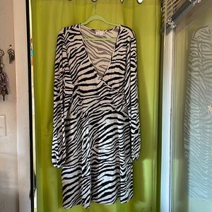 Zebra wrap dress